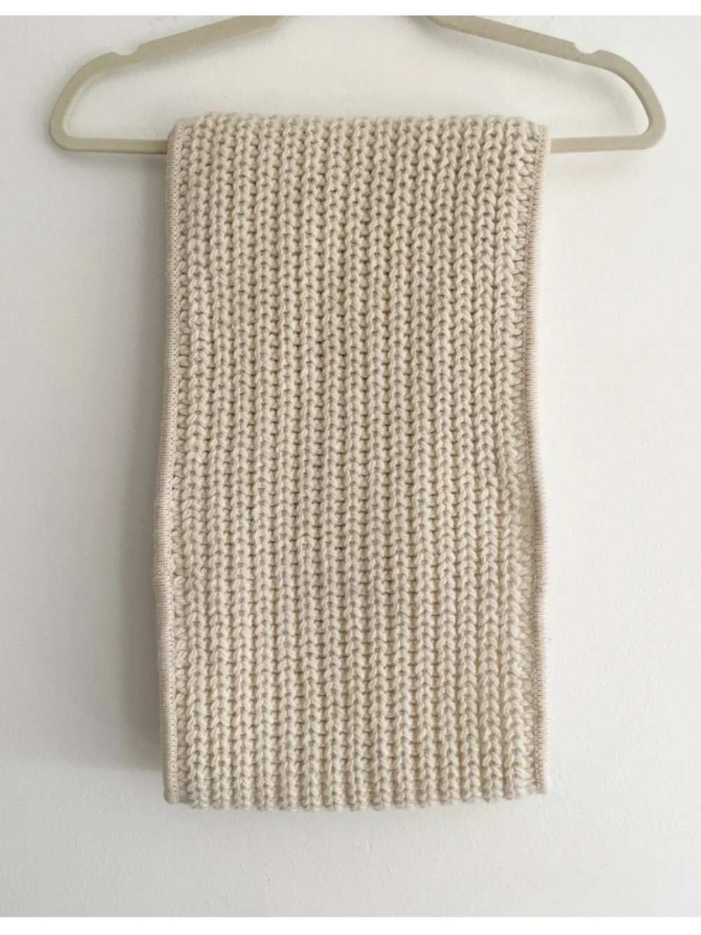 New Rag and Bone infinity scarf wool alpaca chunky knit cream neutral tan soft